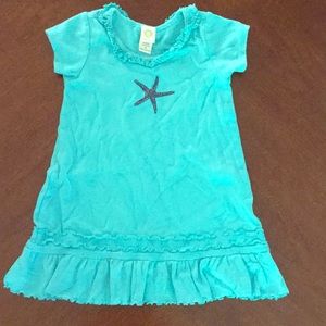 Teal Ruffle Starfish Dress